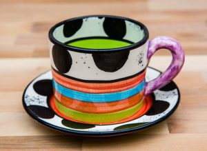 Hi-Life Gaudy small cup and saucer in Spot