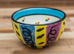 Vertical Stripey sugar bowl in Multi