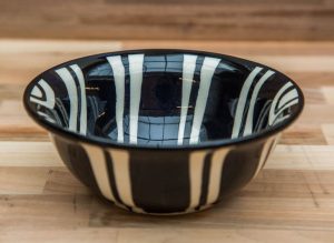Black and White cereal bowl in Broad Stripe