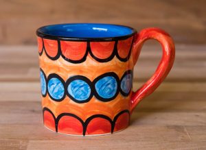 Fruity wide parallel mug in Red