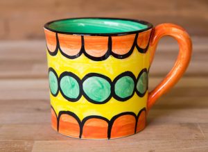 Fruity wide parallel mug in Orange