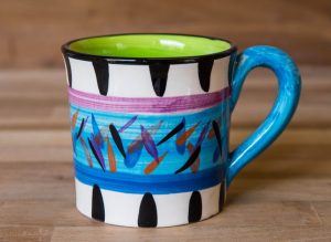 Splash wide mug in Pale Blue
