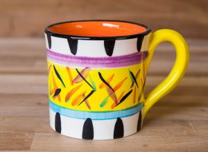 Splash wide mug in Yellow