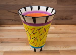 Splash large vase in Yellow