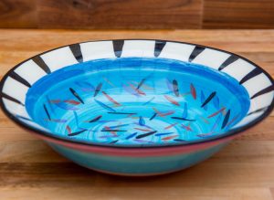 Splash pasta bowl in Pale Blue