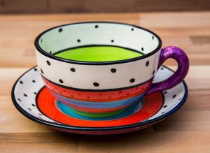 Hi-Life Gaudy cup and saucer in Polka Dot