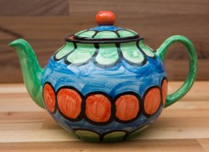 Fruity large Teapot in Green
