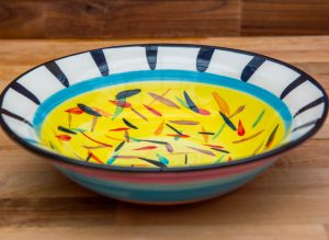 Splash pasta bowl in Yellow