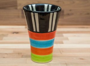 Hi-Life Gaudy large vase in Broad Stripe