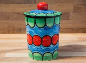 Fruity tea caddy in Green