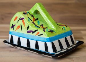 Splash cheese dish in Lime Green