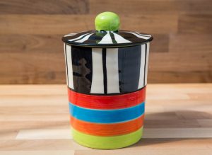 Hi-Life Gaudy tea caddy in Broad Stripe