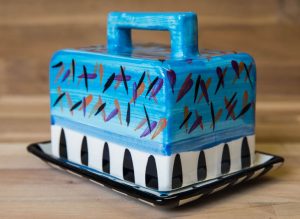 Splash butter dish in Pale Blue