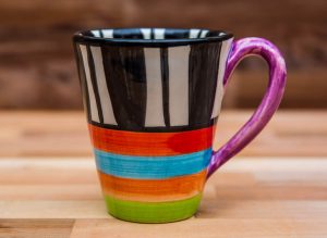 Hi-Life Gaudy large tapered mug in Broad Stripe