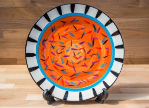 Splash 11″ dinner plate in orange