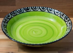 Aztec salad/fruit bowl in lime green
