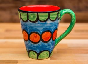 Fruity large tapered mug in Green