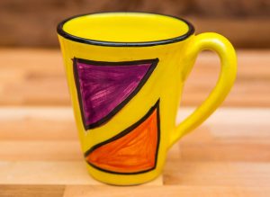 Carnival large tapered mug in Yellow