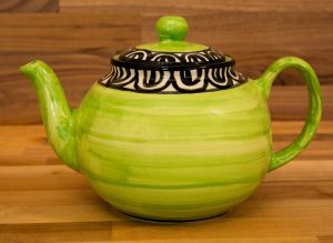 Aztec large Teapot in lime green