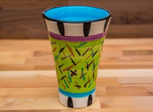 Splash small vase in Lime Green