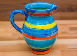 Horizontal Stripey small jug in Blue