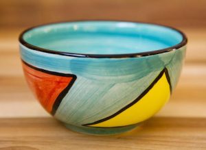Carnival sugar bowl in pale blue