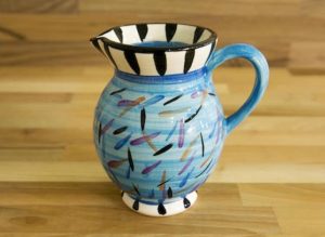 Splash medium jug in pale blue