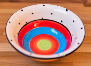 Hi-Life Gaudy cereal bowl in polka dot