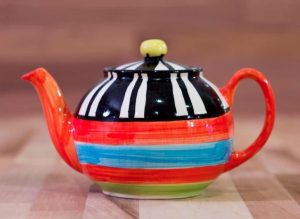 Hi-Life Gaudy small teapot in broad stripe