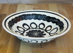 Black and White pasta bowl in Scribble
