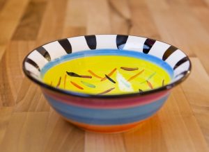 Splash cereal bowl in yellow