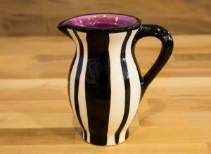 Black and White creamer jug in Broad Stripe
