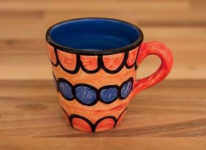 Fruity small tapered mug in Red