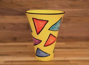 Carnival large vase in Yellow