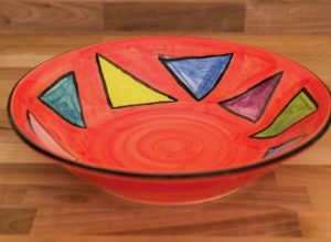 Carnival salad/fruit bowl in Red