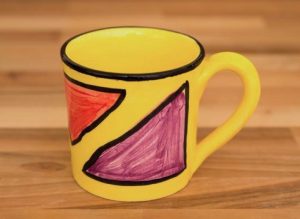 Carnival wide parallel mug in Yellow