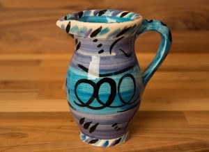 Abstract creamer jug in blue