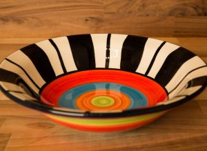 Hi-Life Gaudy pasta bowl in Broad Stripe