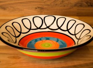 Hi-Life Gaudy pasta bowl in Scribble