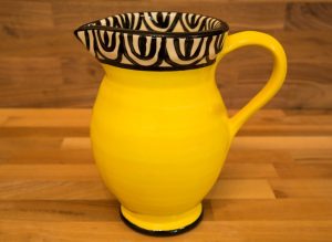 Aztec medium jug in yellow